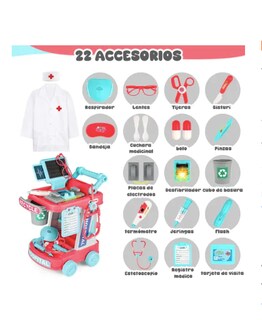 Foto 2 | Juego De Juguetes Xtellar Médicos Rol Para Niños Con Ropa Y Bateria