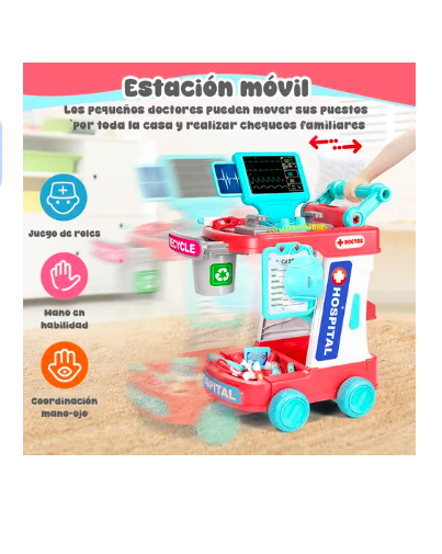 Foto 4 pulgar | Juego De Juguetes Xtellar Médicos Rol Para Niños Con Ropa Y Bateria