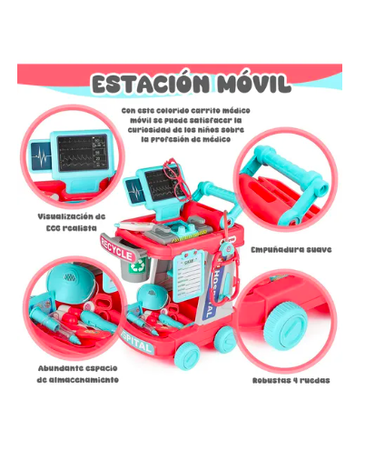 Foto 4 | Juego De Juguetes Xtellar Médicos Rol Para Niños Con Ropa Y Bateria