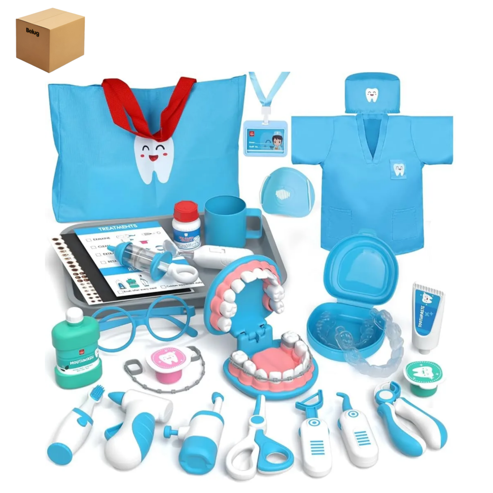 Foto 2 pulgar | Kit De Juego De Doctora Dentista Didáctico Para Infantiles Belug  Azul