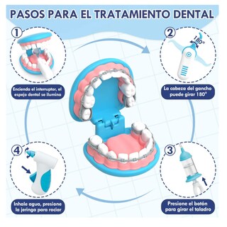 Foto 3 | Kit De Juego De Doctora Dentista Didáctico Para Infantiles Belug Azul