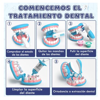 Foto 4 | Kit De Juego De Doctora Dentista Didáctico Para Infantiles Belug Azul