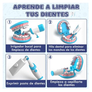 Foto 5 | Kit De Juego De Doctora Dentista Didáctico Para Infantiles Belug Azul