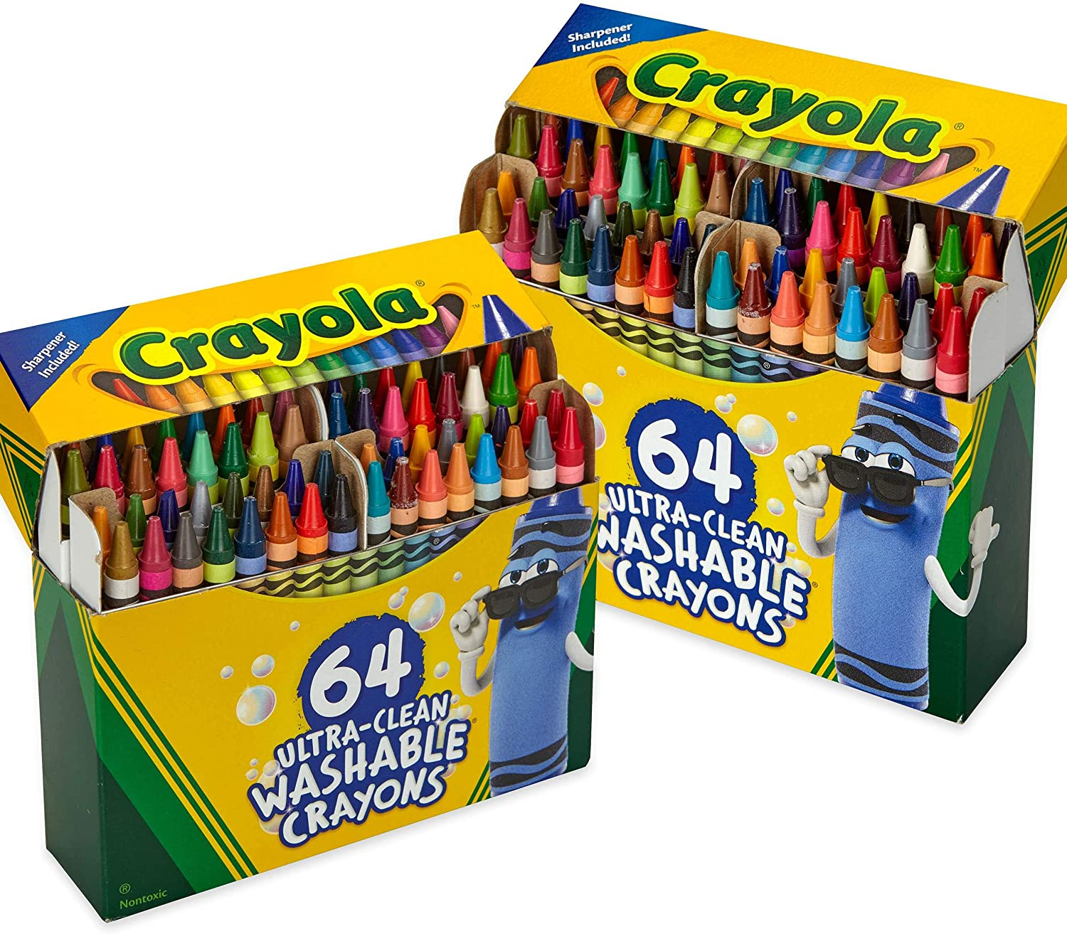 Foto 2 pulgar | Venta Internacional-  Crayola 64ct Ultra Clean Washable Crayons, 2 Pack Bulk Crayon Set, Regalo Para Niños