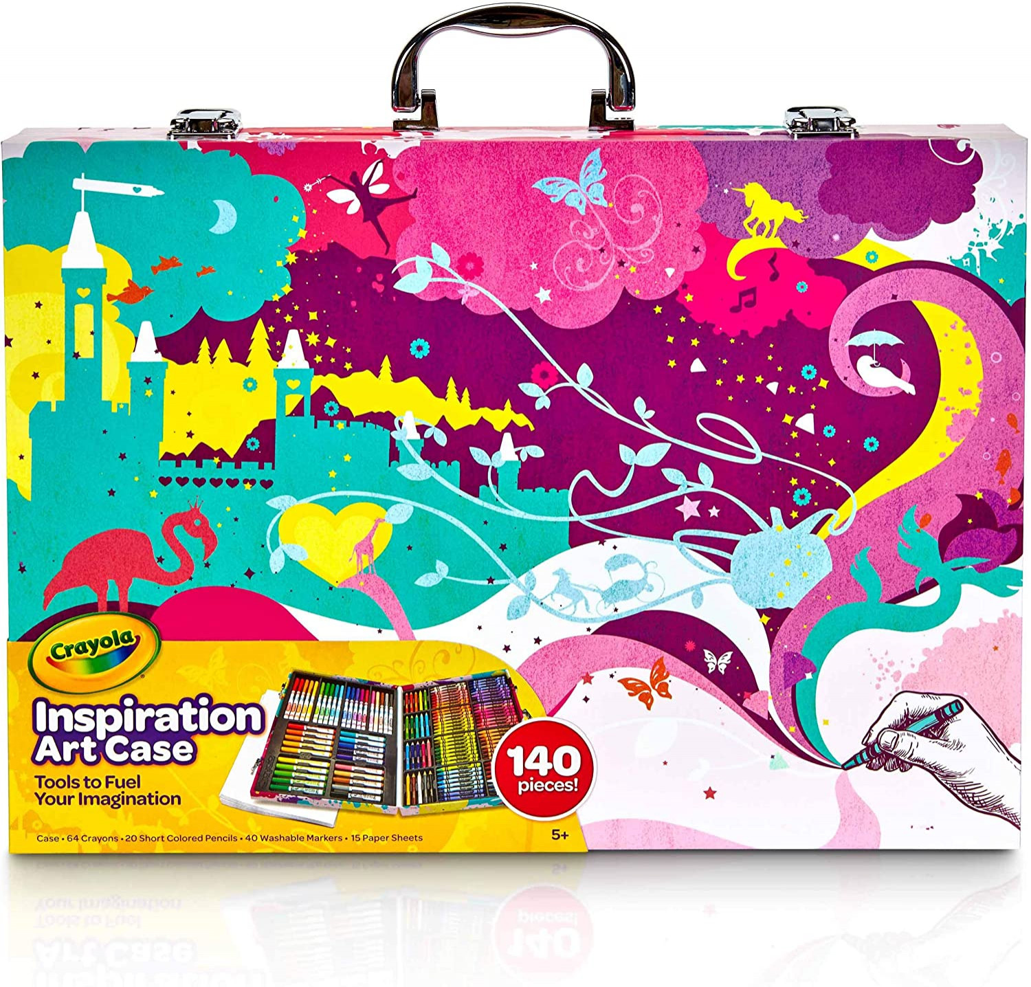Estuche de Arte Crayola Inspiration en Rosa 140 - Venta Internacional
