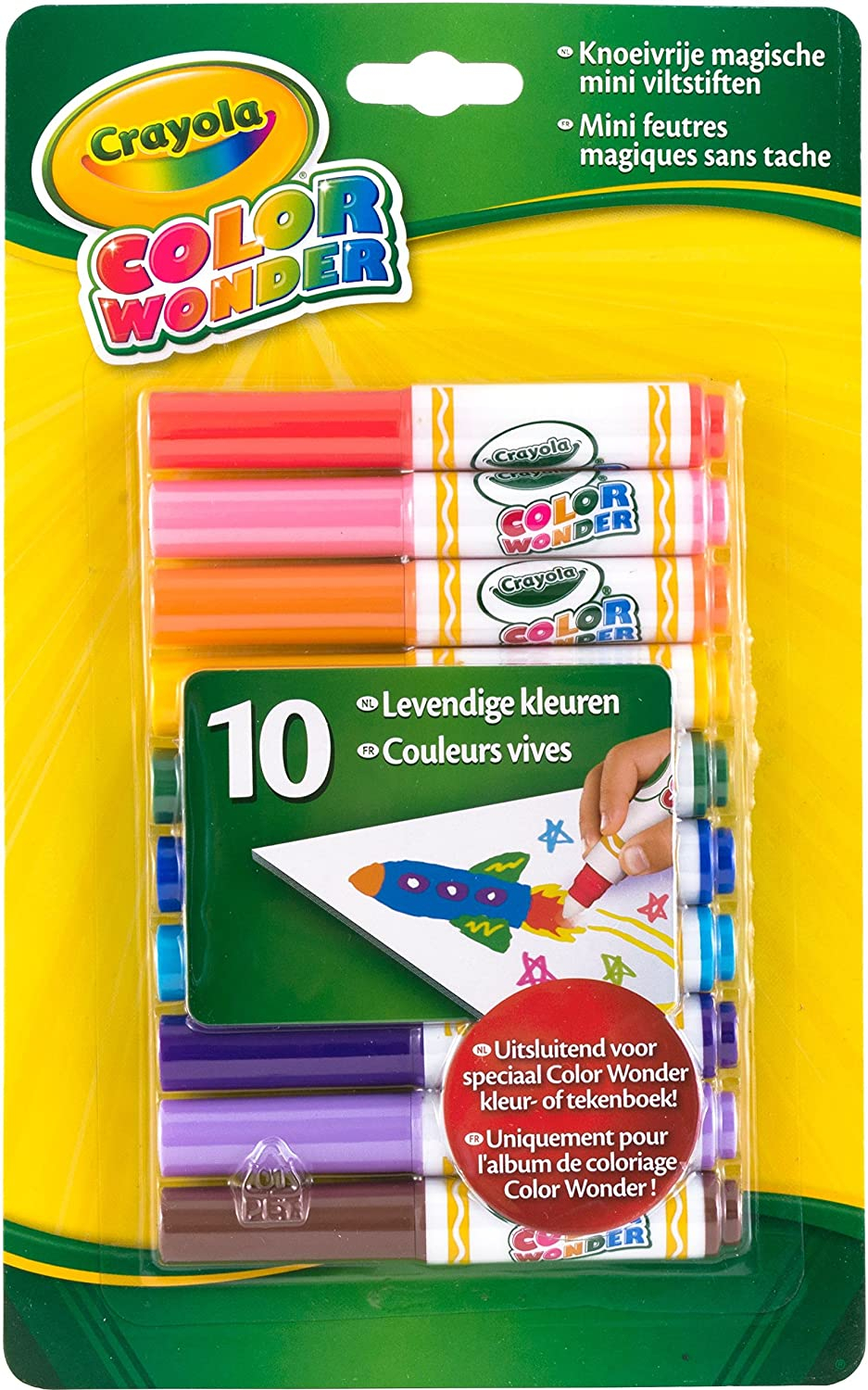 Foto 2 pulgar | Venta Internacional-  Crayola Color Wonder Markers, Mess Free Coloring, 10 Count, Regalo Para Niños, Edad 3, 4, 5, 6