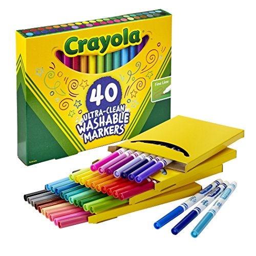 Foto 2 pulgar | Venta Internacional-  Crayola Ultralimpio De Marcadores De Línea Fina, Lavable, 40 Unidades