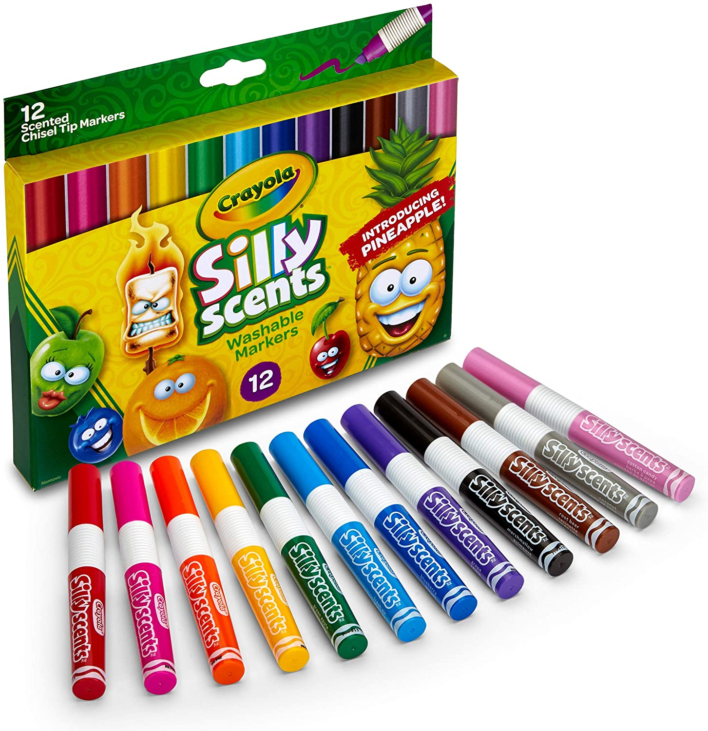 Venta Internacional-  Crayola Silly Scents Marcadores Perfumados, Marcadores Lavables, 12 Count, Regalo Para Niños