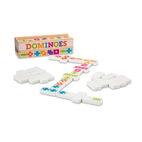 Foto 2 pulgar | Venta Internacional-  Melissa & Doug Juego De Mesa De Dominó (28 Fichas En Cada De Madera Para Almacenamiento)