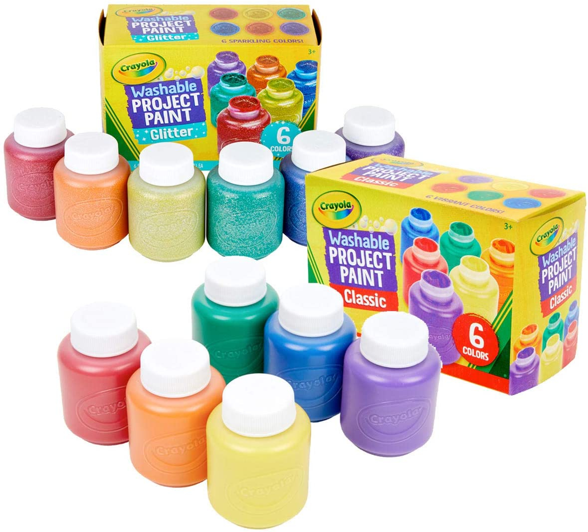Foto 2 pulgar | Venta Internacional-  Crayola Washable Kids Paint, 12 Count, Regalo, Surtido Y Glitter