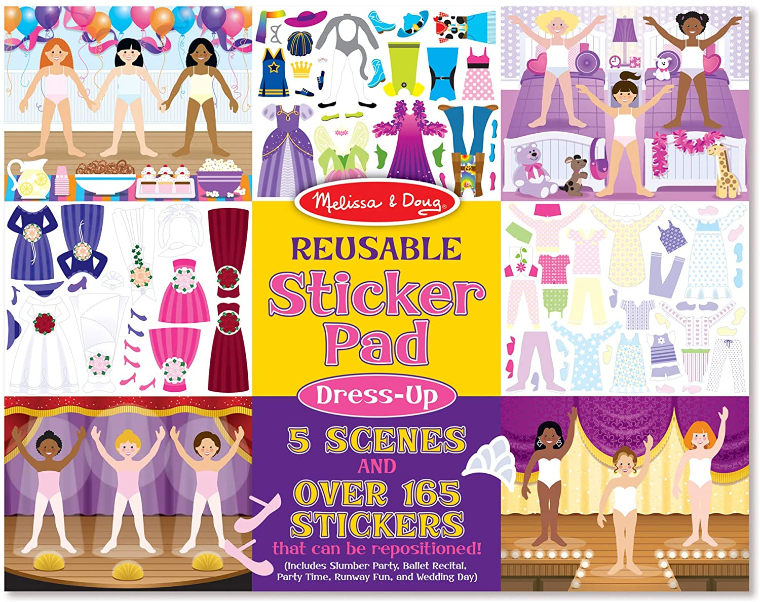 Foto 1 | Venta Internacional-  Melissa & Doug Bloc De Autoadhesivos De Prendas De Vestir Reutilizables (5 Fondos, Más De 1