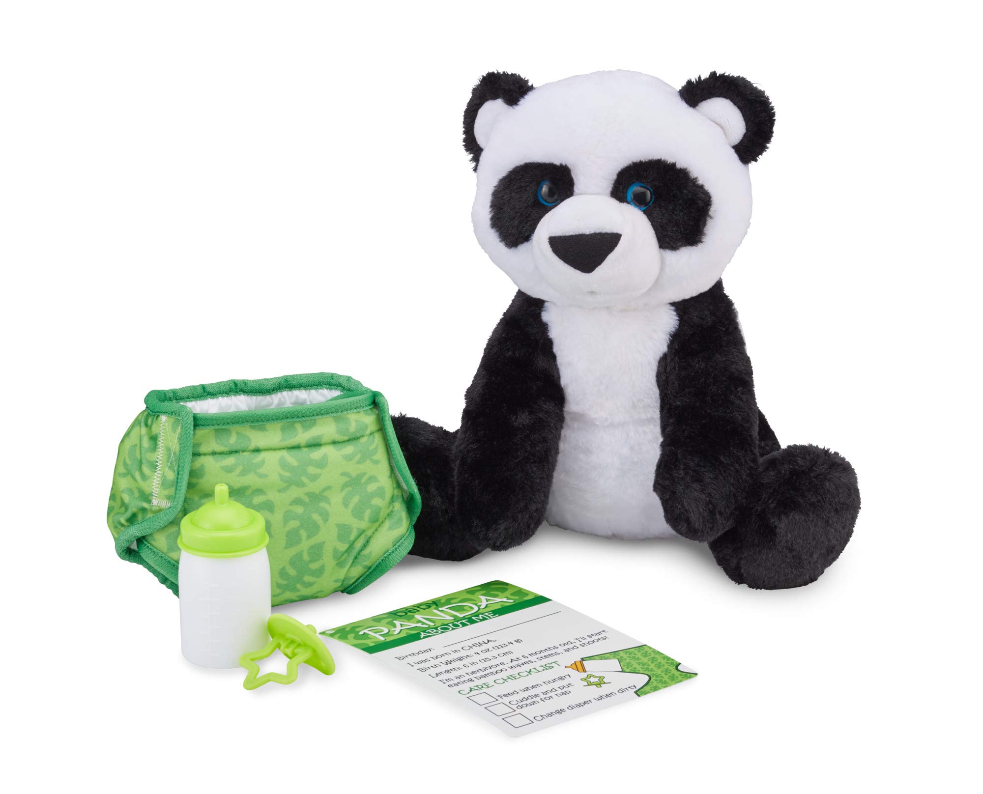 Venta Internacional-  Melissa & Doug Peluche De Oso Panda Bebé De 28 Cm Con Chupete, Pañal Y Biberón
