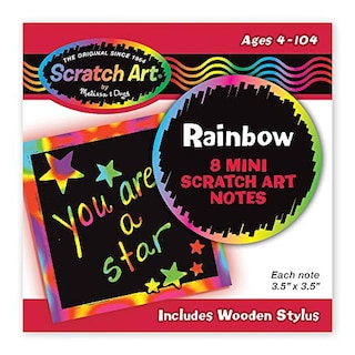 Foto 1 | Venta Internacional- Rainbow Mini Scratch Art Notes 1 Art¨ªculo (8 P¨¢ginas Por Art¨ªculo)