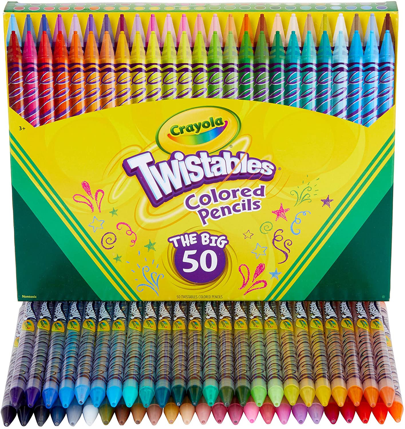 Foto 2 pulgar | Venta Internacional-  Juego De Lápices De Colores Crayola Twistables, Rellenadores De Cestas De Pascua, 50 Count