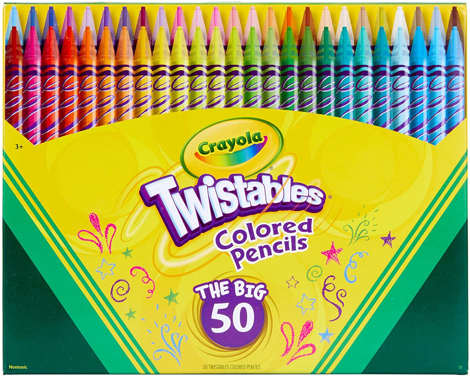 Foto 5 pulgar | Venta Internacional-  Juego De Lápices De Colores Crayola Twistables, Rellenadores De Cestas De Pascua, 50 Count