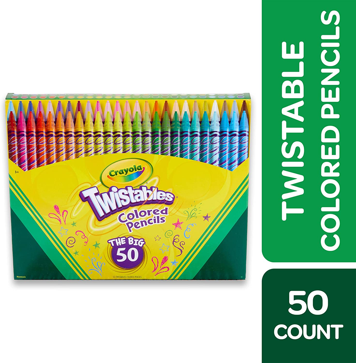 Foto 6 pulgar | Venta Internacional-  Juego De Lápices De Colores Crayola Twistables, Rellenadores De Cestas De Pascua, 50 Count