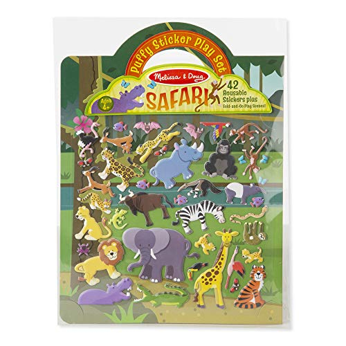 Foto 2 pulgar | Venta Internacional-  Melissa & Doug Puffy Sticker Play Set Safari Toy
