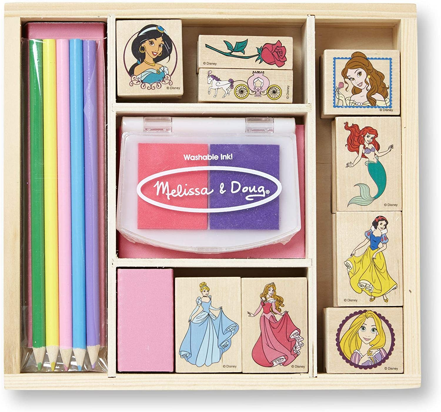 Foto 1 | Venta Internacional-  Melissa & Doug Disney Princess Wooden Stamp Set