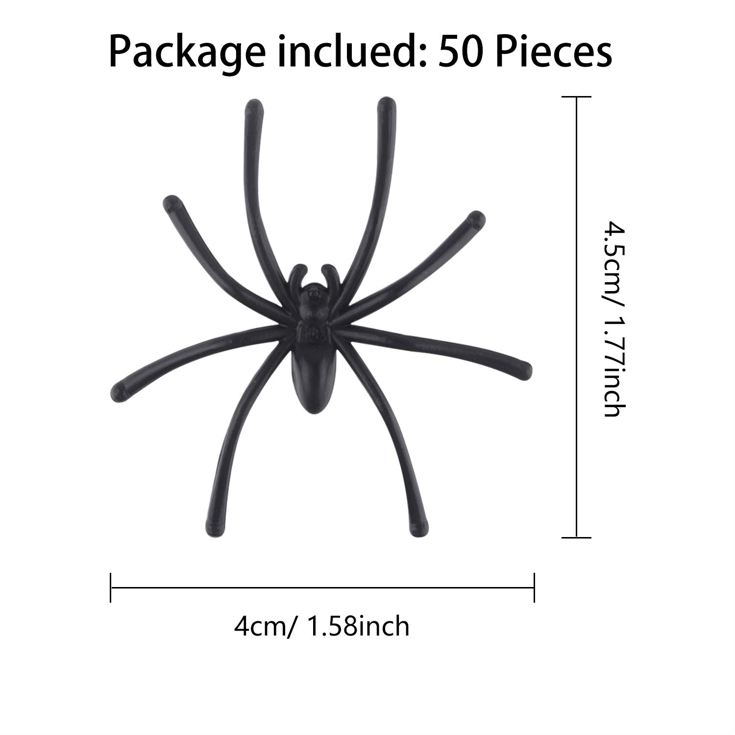 Foto 2 pulgar | Venta Internacional - Arañas de Plástico para Decoración Halloween 100 Piezas