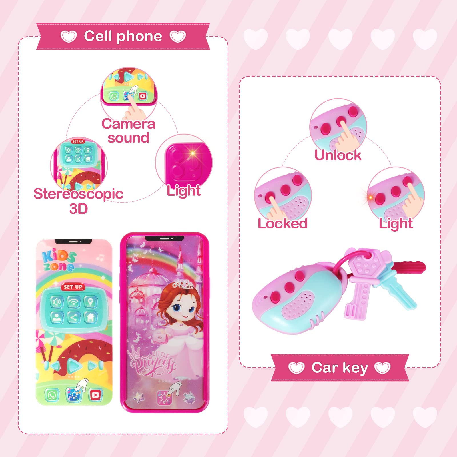 Foto 5 pulgar | Venta Internacional - Monedero Pretend Play Shemira Play Para Niñas Con Accesorios 3-8
