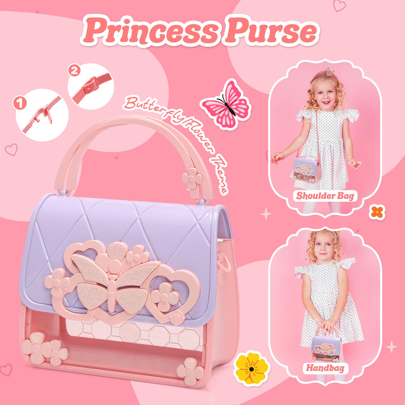 Foto 3 pulgar | Set De Monedero De Juego Cute Stone Para Niñas Pequeñas Con Bolso, Tacones Y Más - Venta Internacional.