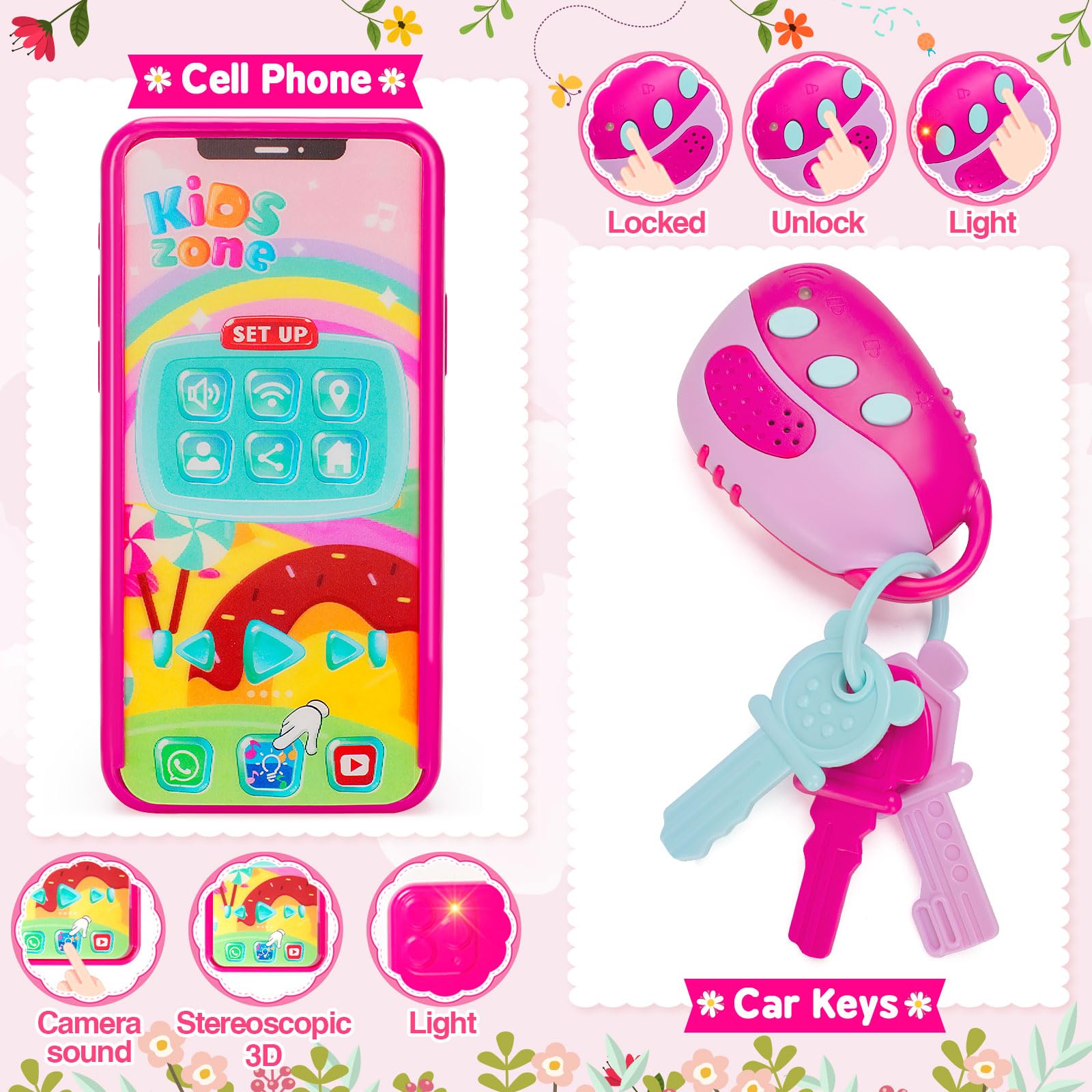 Foto 6 pulgar | Monedero De Juguete Officygnet Play Para Niñas De 1 A 3 Años Con Kit De Maquillaje - Venta Internacional.