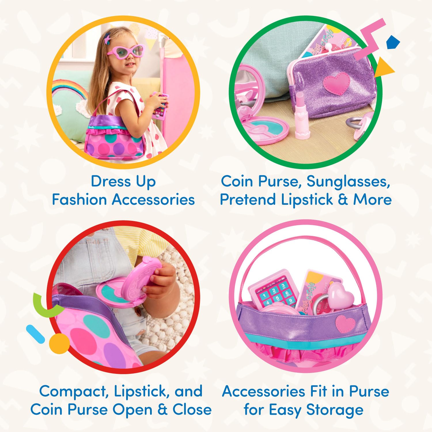 Foto 4 pulgar | Set De Maquillaje Y Belleza Battat Play Circle Princess Purse 3+ - Venta Internacional.