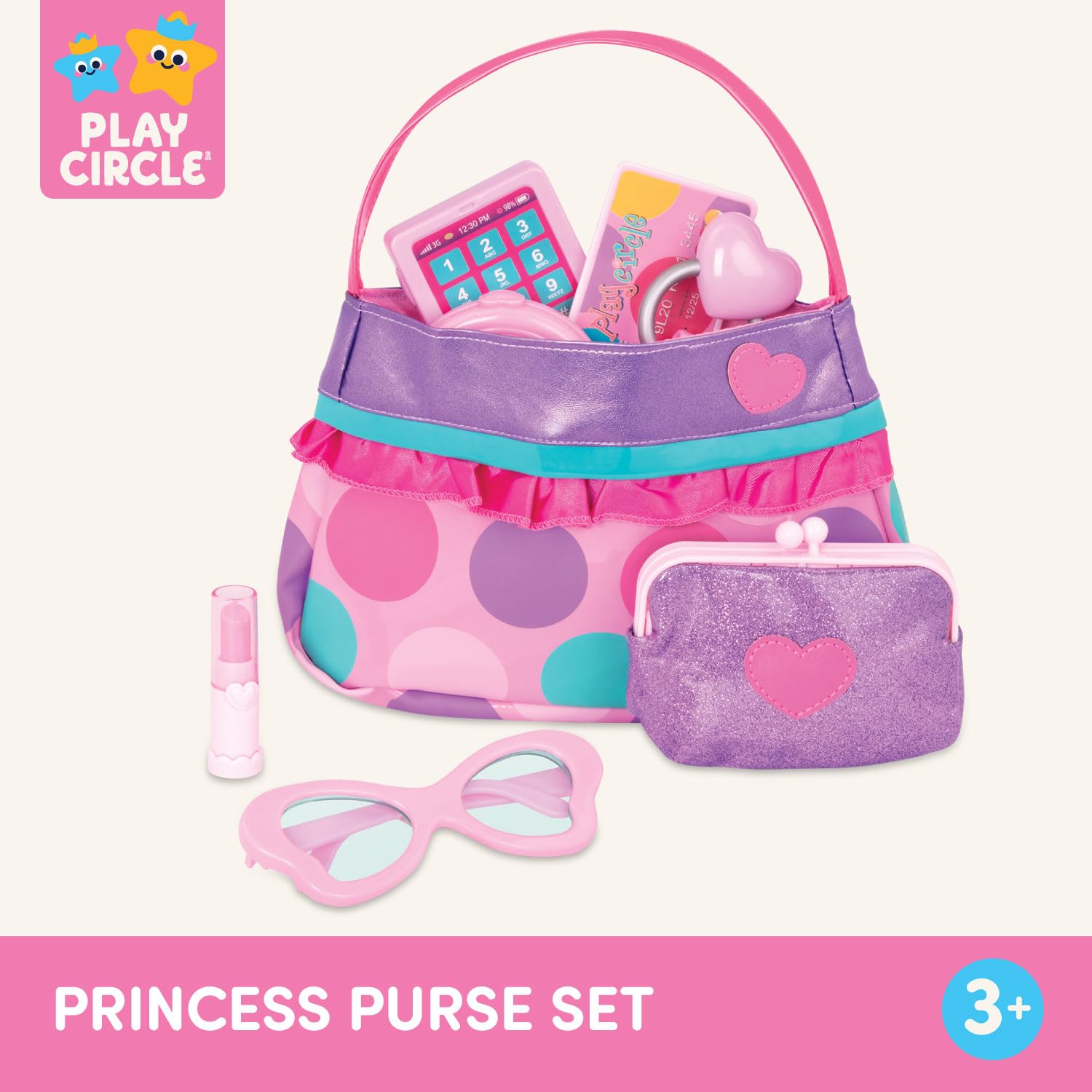 Foto 6 pulgar | Set De Maquillaje Y Belleza Battat Play Circle Princess Purse 3+ - Venta Internacional.