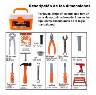 Foto 2 | Juego de Herramientas de Juguete para Niños 37 Piezas