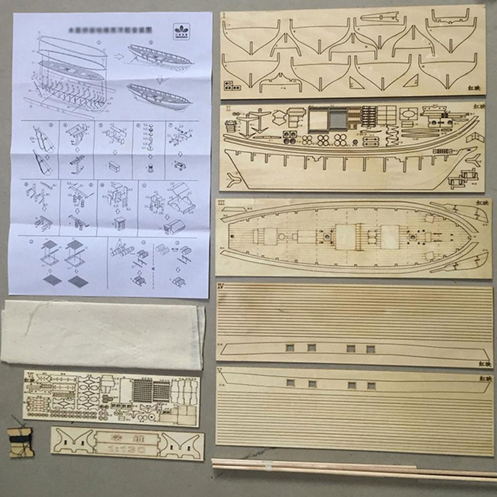 Foto 5 pulgar | Kit De Construcción De Maquetas De Barco De Madera Para Montaje De Maquetas De Barcos Harve - Venta Internacional.