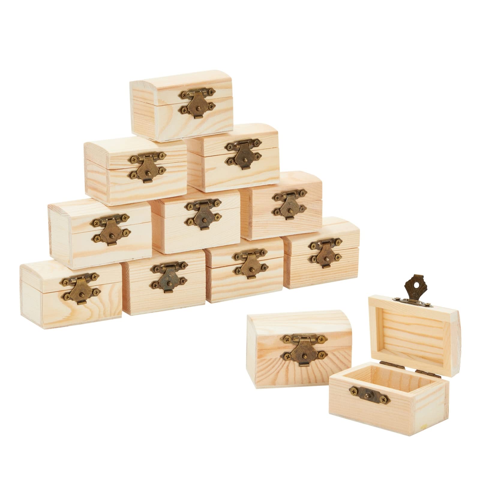 Foto 2 pulgar | Cajas De Madera Juvale Treasure Box Diy Arts Crafts, Paquete De 12 - Venta Internacional.