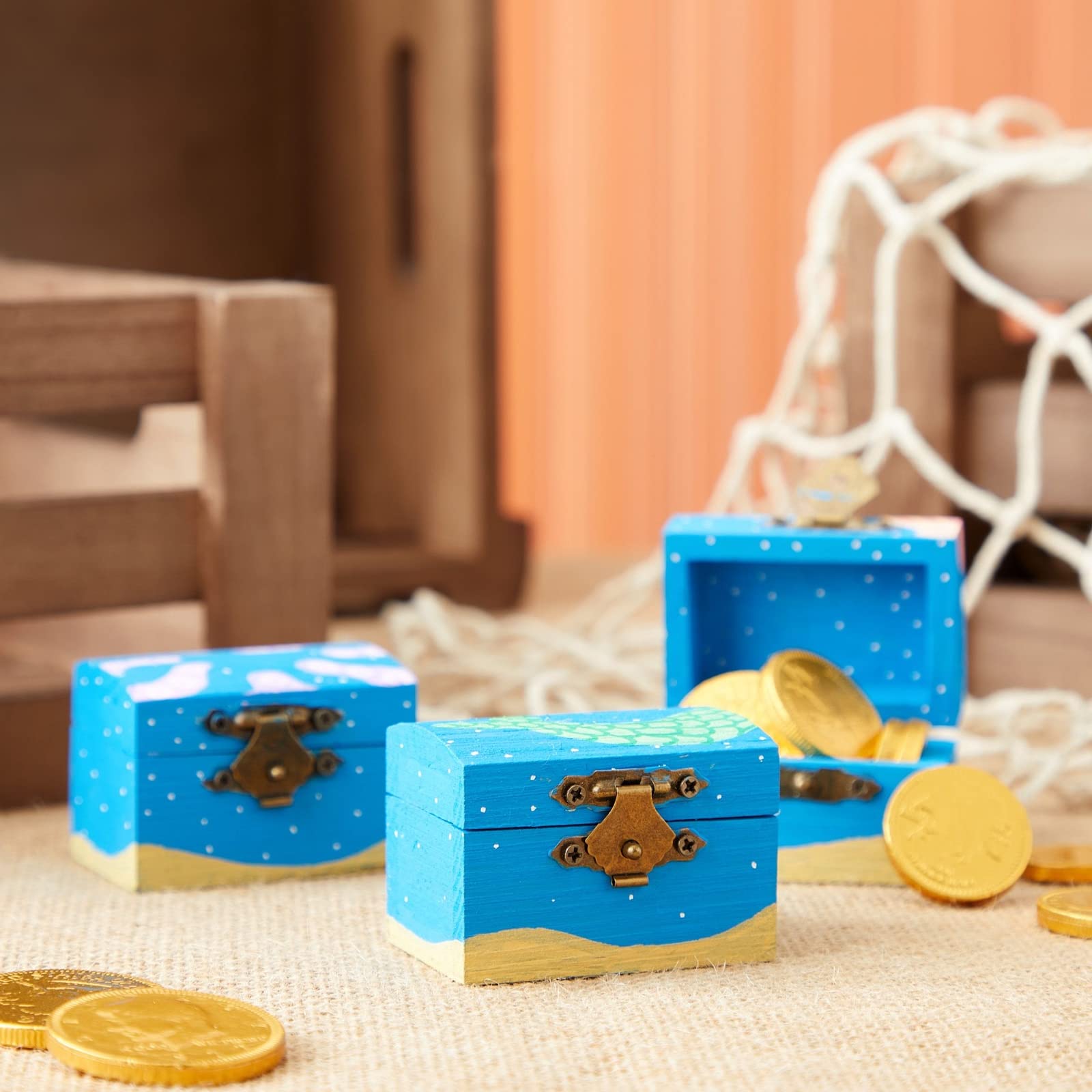 Foto 2 | Cajas De Madera Juvale Treasure Box Diy Arts Crafts, Paquete De 12 - Venta Internacional.