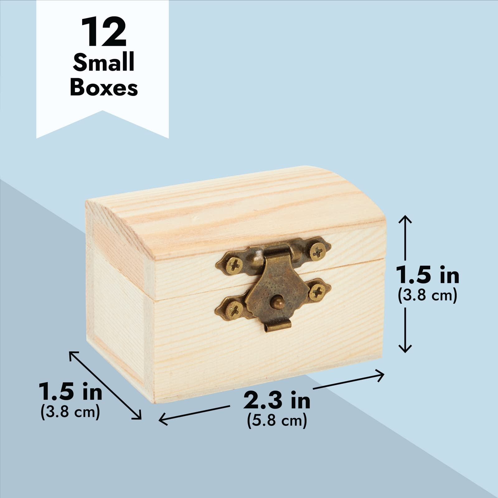 Foto 6 pulgar | Cajas De Madera Juvale Treasure Box Diy Arts Crafts, Paquete De 12 - Venta Internacional.