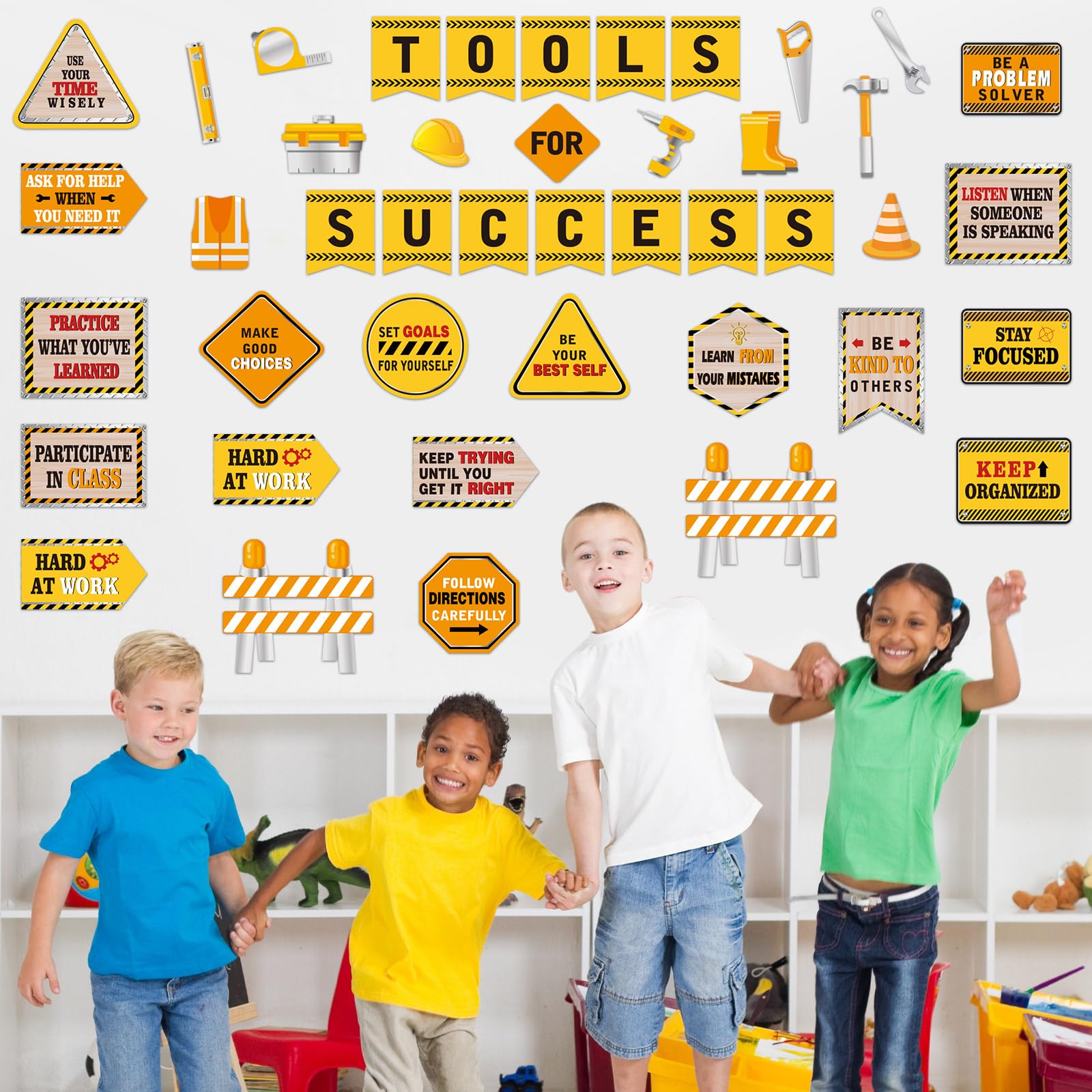 Foto 7 pulgar | Juego De Tablones De Anuncios De Construcción Outus Con 47 Piezas Para Niños - Venta Internacional.