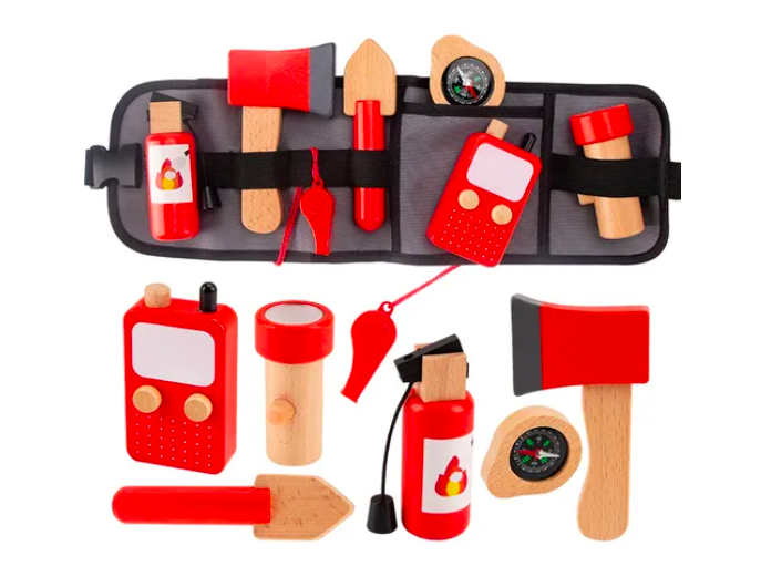 Foto 2 pulgar | Riñonera Xtellar De Bombero De Madera Para Niños Juego De Rol