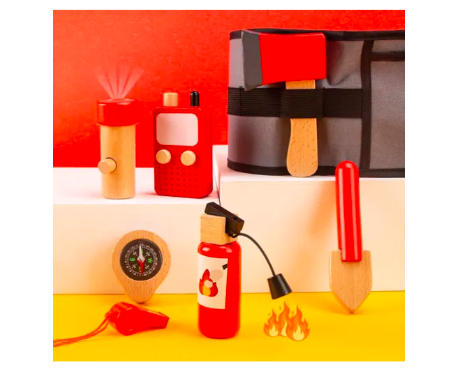 Foto 4 pulgar | Riñonera Xtellar De Bombero De Madera Para Niños Juego De Rol