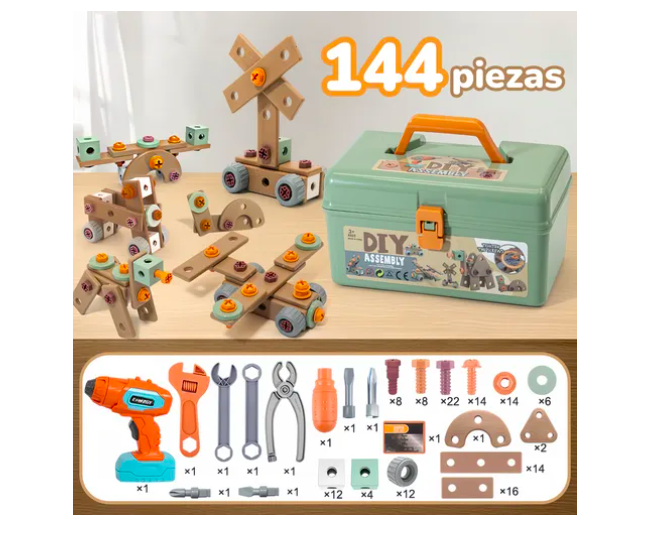 Foto 2 | Juguete Xtellar  Herramientas Niño Accesorios Infantil 144 Pcs Y Caja