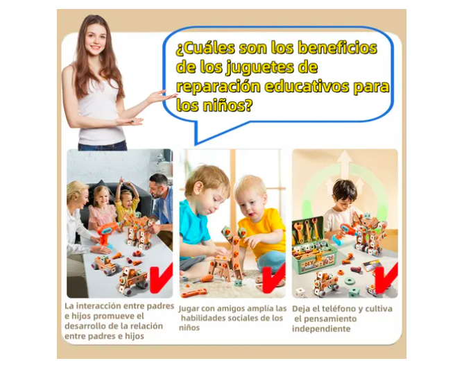 Foto 4 pulgar | Juguete Xtellar  Herramientas Niño Accesorios Infantil 144 Pcs Y Caja