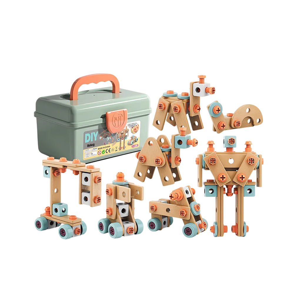 Foto 1 | 147pcs Juguetes Caja De Herramientas Belug  Naranja Verde