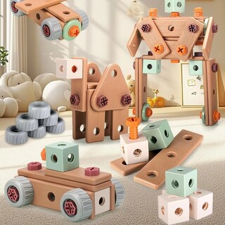 Foto 4 | 147pcs Juguetes Caja De Herramientas Belug Naranja Verde