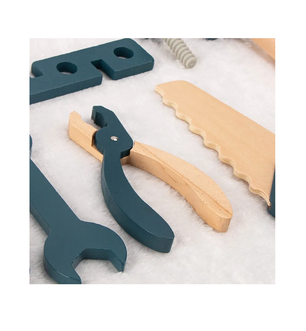Foto 5 | Juguetes De Madera Reparador Herramienta Azul Oscuro Colores