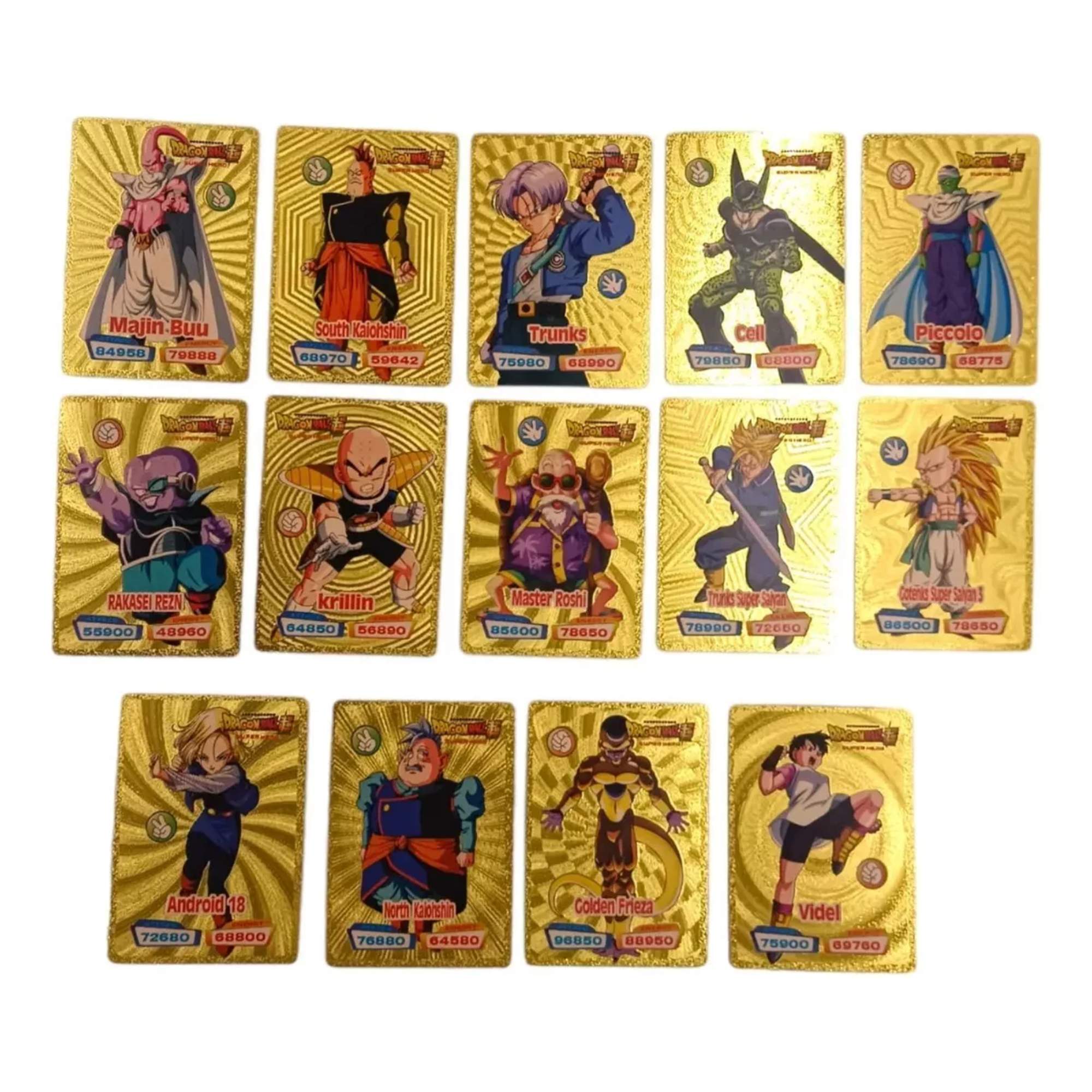 Foto 8 pulgar | Juego De Cartas Tarjetas Dragon Ball Doradas Colección 55pz