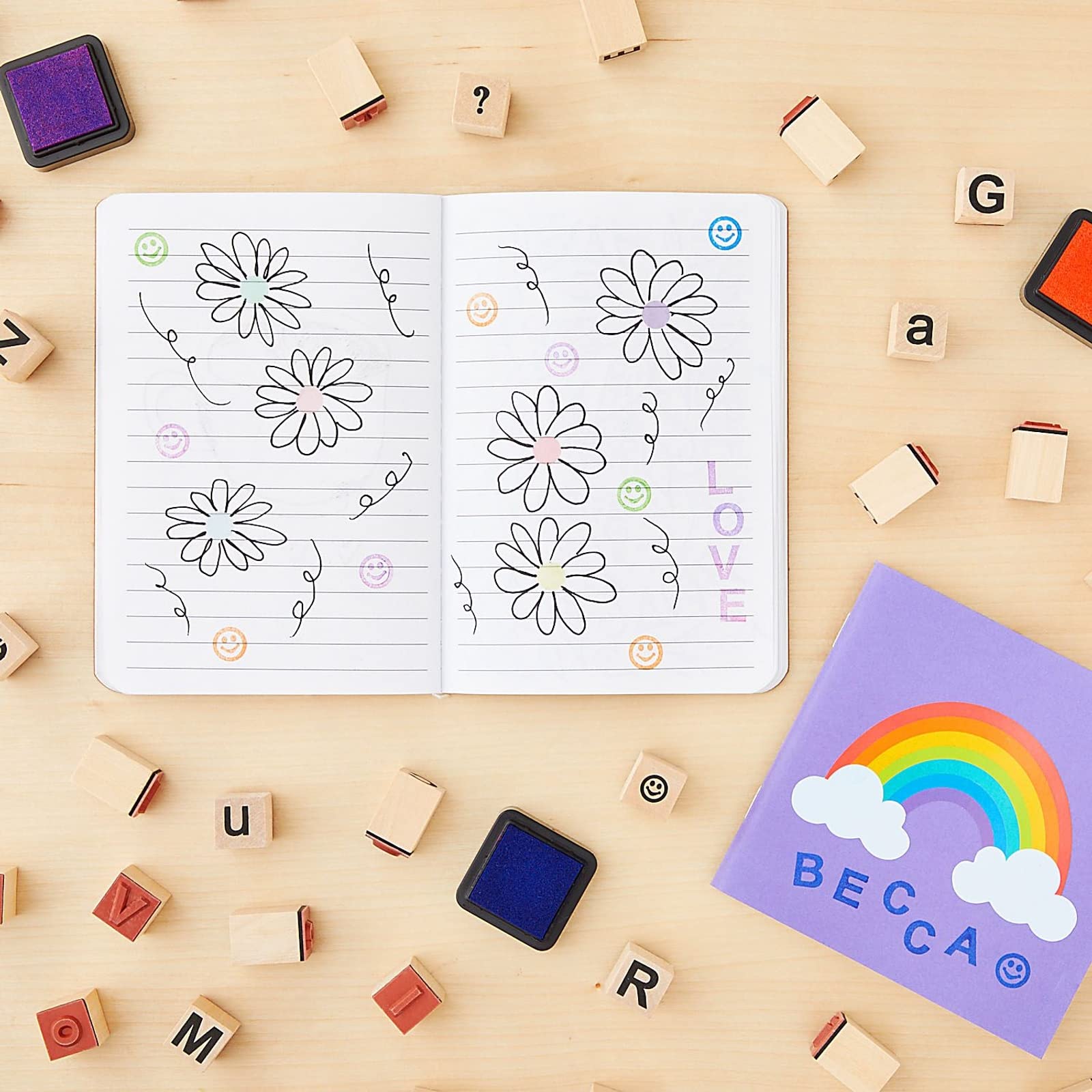 Foto 3 pulgar | Juego De Sellos De Goma Sustainable Greetings Con Alfabeto De 60 Piezas - Venta Internacional.