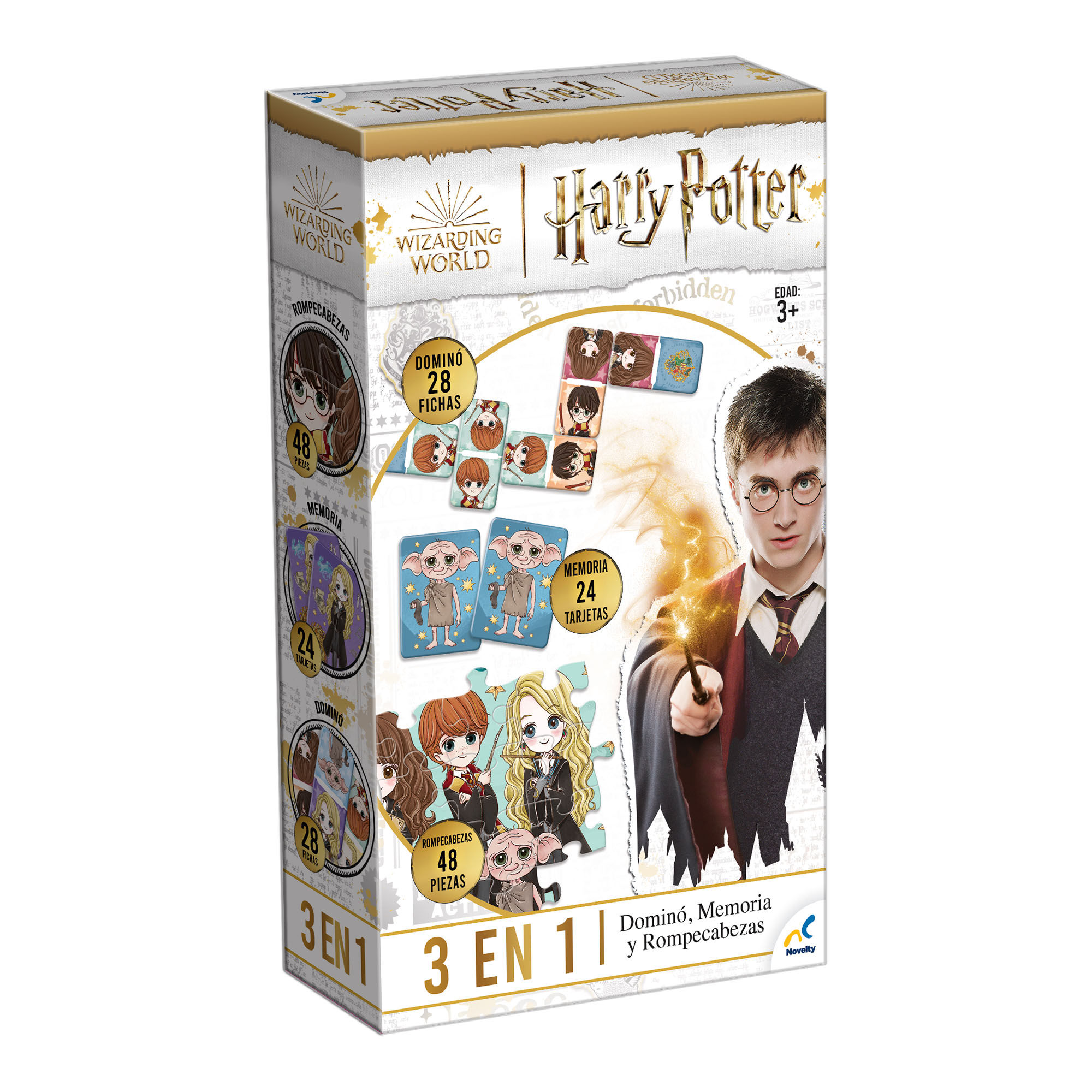 Foto 2 pulgar | Set De Juegos 3 En 1 Para Niños De Harry Potter - Novelty