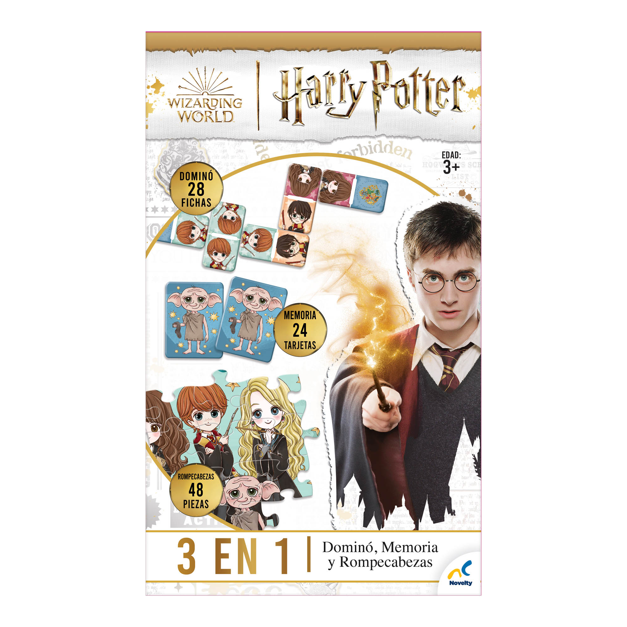 Foto 4 pulgar | Set De Juegos 3 En 1 Para Niños De Harry Potter - Novelty