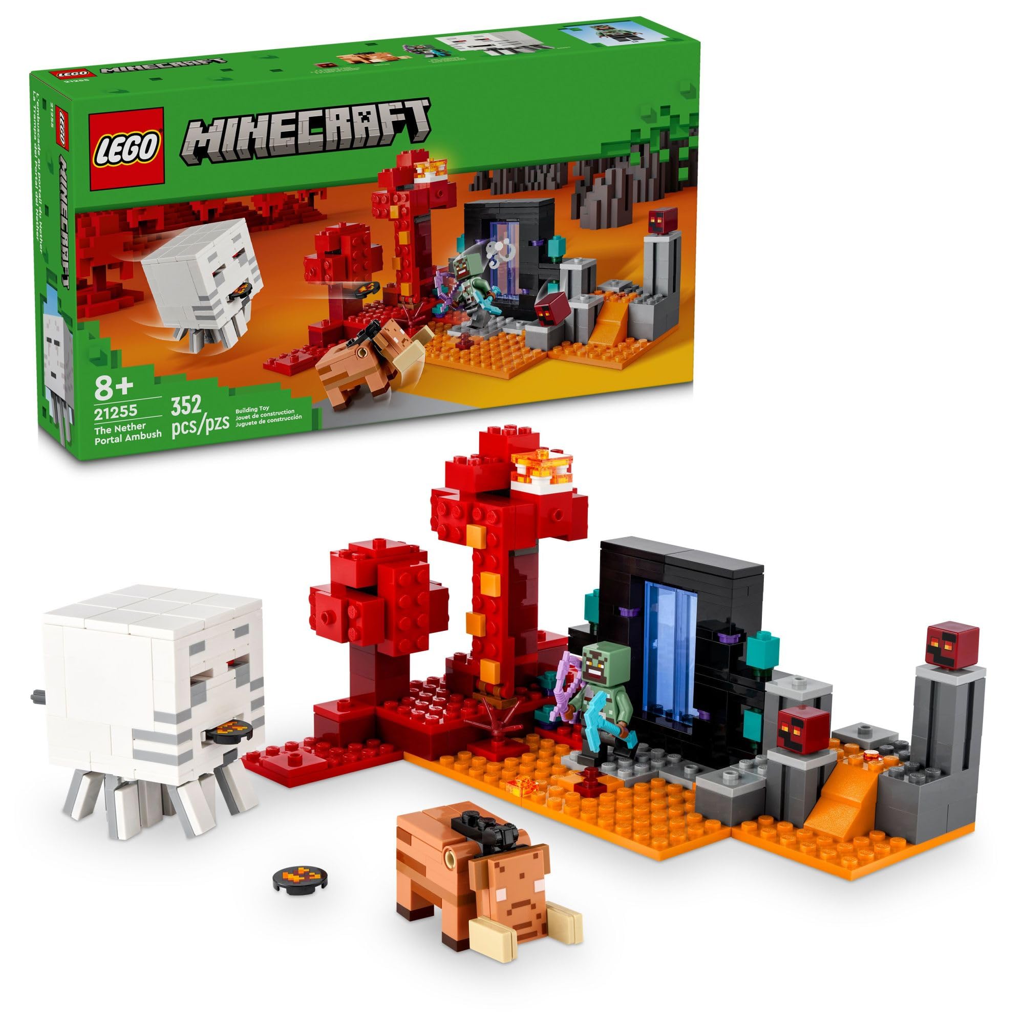 Venta Internacional- Juguete de Construcción Lego Minecraft The Nether Portal Ambush 21255