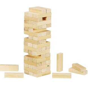 Foto 1 | Juego De Jenga Clásico De Bloques De Madera Eo Safe Imports Esi-8899 Beige