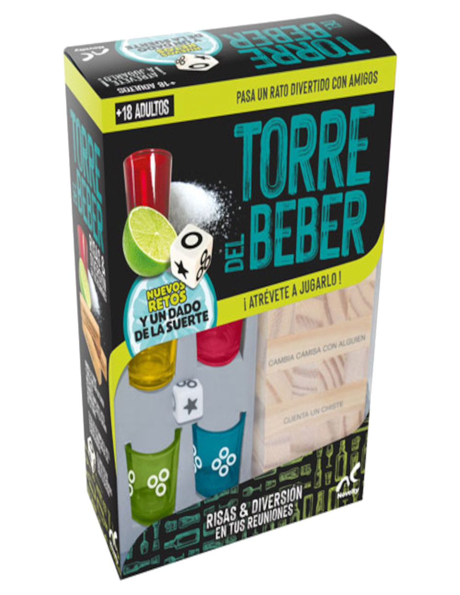 Foto 3 | Juego De Mesa Torre Del Beber Atrevete A Jugarlo Novelty 18 + Termo De Agua Güish