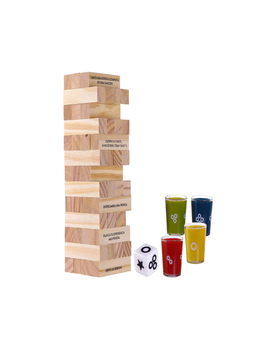Foto 5 pulgar | Juego De Mesa Torre Del Beber Atrevete A Jugarlo Novelty 18 + Termo De Agua Güish