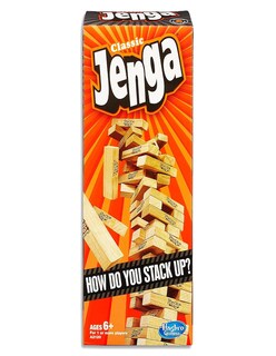 Foto 2 | Juego De Mesa Hasbro Gaming Jenga Clásico De Madera + Termo De Agua Güish